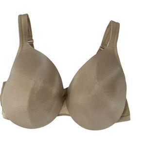 Cacique Bra 44D Lightly Lined Full Coverage Underwired Nude Beige Mesh Back Bra